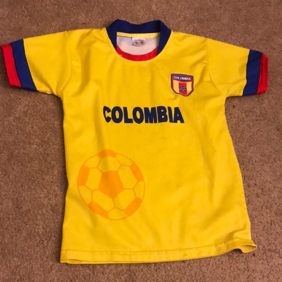 Kids Colombia Jersey Sz 10 (fits like 8) yellow Bolaños gd condition - Picture 1 of 4